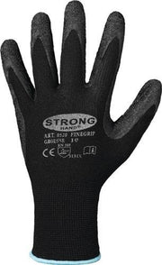 Handschuhe Finegrip Gr.10 schwarz EN 388 PSA II Nyl.m.Schrumpf-Latex STRONGHAND