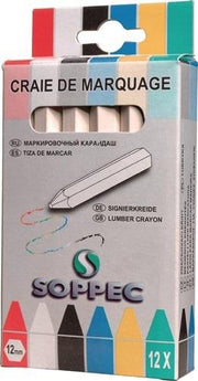 Markierkreide weiß unpapiert 12 St./Schachtel SOPPEC