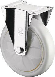 Bockrolle D.100mm Trgf.300kg Ku.Platte L138xB110mm Farbe Rl.weiß BS ROLLEN