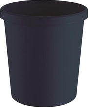 Papierkorb 18l H331xØ315mm mit Griffrand Kunststoff schwarz HELIT