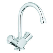Grohe Zweigriff-WT-Batt. Costa 21375 Zugst.-Abl.grt. flex. A.-Schläuche chrom