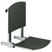 Keuco Klappsitz Plan Care 34981, mit R-Lehne z. Einh., chrom/schwarzgrau