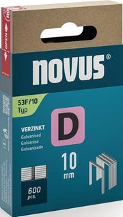 Flachdrahtklammer D Typ 53 F B11,3xL10mm Drahtbreite 1,25 mm NOVUS