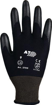 Handschuhe Gr.10 schwarz PA m.Soft-Polyurethan ASATEX