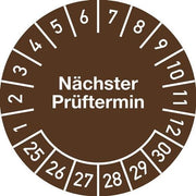 Mehrjahresprüfplakette Ø 30 mm Nächster Prüftermin 2025 - 2030 Folie
