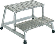 Work platform steps 2 one-sided H.400mm checker plate MUNK