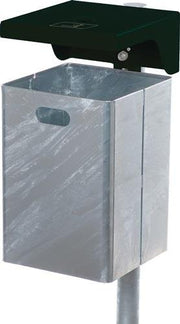 Abfallbehälter H685xB310xT360mm 50lverz./anthrazit-eisenglimmer m.Ascher RENNER