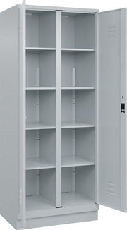 Wäscheschrank Classic H1950xB800xT500mm STA lichtgrau Anz.Abt.2 m.Sockel C+P