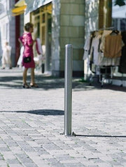 Sperrpfosten VA natur D.102mm Zum Aufdübeln m.Abschlusskappe URBANUS