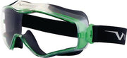 Vollsichtbrille 6x3 EN 166,EN 170 Rahmen gunmetallic/grün,Scheibe klar PC UNIVET