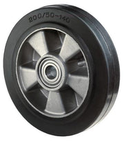 Ersatzrad D.125mm Trgf.180kg Gum.schwarz Achs-D.15mm Nabenl.40mm BS ROLLEN