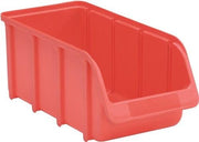 Open-fronted storage bin L318/286xW146xH127mm PP blue stackable HÜNERSDORFF