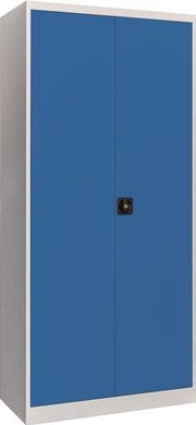 Flügeltürenschrank H1950xB890xT545mm lichtgrau/lichtblau 4 Böden PAVOY