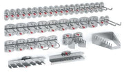 Werkzeughalter 40-tlg. 21 Haken/9 Doppelhaken/10 div. Halter RASTERPLAN