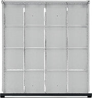 Schubladenunterteilungsmaterial Front-H.170-360mm 1/4 Teilung