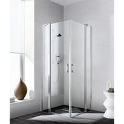 Kermi Eck-Halbt. li Liga EPL 900x2000 ESG klar, silber matt