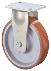 Schwerlast-Bockrolle D.200mm Trgf.1000kg Guß-PU Platte L138xB110mm BS ROLLEN