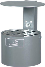 Rundascher Ø200xH290mm anthr.-eisengl.m.Abdeckhaube RENNER