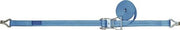 Zurrgurt DIN EN 12195-2 L.4m B.25mm m.Ratsche+Spitzhaken LC U 800 daN TECWERK