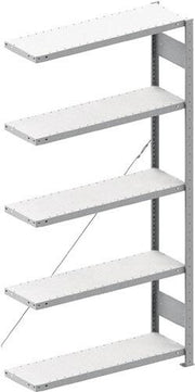 Steckregal H2000xB1000xT400mm Anbauregal 5 Stahlböden Trgf.150kg verz.META