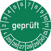 Mehrjahresprüfplakette Ø 30 mm geprüft 2025 - 2030 Folie