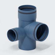 POLOPLAST Eckdoppelabzweig POLO-KAL XS DN110/75/110, 87 Grad