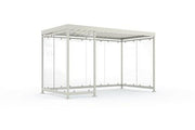 Unterstand H2510xB4195xT2165mm STA verz.u.besch.grauweiß ESG-Glas WSM