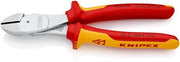 KNIPEX Kraftseitenschneider 200mm VDE Isoliert, Kopf verchromt 7406200