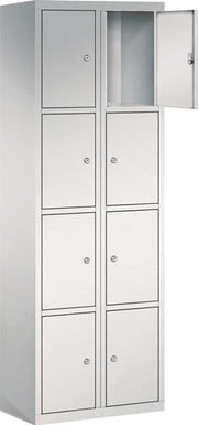 Fächerschrank H1800xB600xT500mm m.Sockel Anz.Fächer 8 lichtgrau/lichtgrau