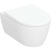 GE iCon Set Wand-WC m.WC-Sitz Absenkaut. Rimfree,Tiefsp., geschl.Form,T:53cm,weiß