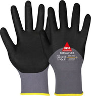 Handschuhe Padua Flex Gr.7 schwarz/grau EN 388 PSA II Nylonfeinstrick Nitril