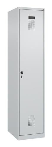 Garderobenschrank Evolo PLUS Bodengleiter 400mm lichtgrau/lichtgrau 1 Abt.C+P