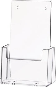 Tischprospekthalter 1/3 DIN A4/C6 lang Ku.transp.freistehend HELIT