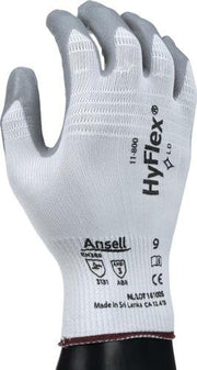 Handschuhe HyFlex 11-800 Gr.10 weiß/grau EN 388 PSA II Nyl.m.Nitrilschaum ANSELL