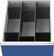 Drawer subdivision material front-H.200mm 2 longitudinal/6 cross dividers drawer-W.450mm