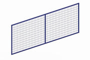 Mesh back panel for pallet racking, H 1100mm, bay width 2700mm, plastic-coated, gentian blue, META