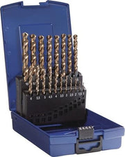 Spiralbohrersatz DIN338 Typ VA D.1-10x0,5mm HSS-Co5 dampf.19tlg.Ku.-Kass.TECWERK