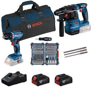 Akku-Geräte-Set GSR/GBH m.2 Geräten m.Bit-/Bohrer-Set m.2Akkus 4Ah Tasche BOSCH