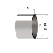 POLL Wandfutter, doppelt, d: 130mm Edelstahl hochglänzend, # 562000