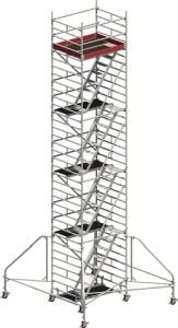 Fahrgerüst Uni Komfort P2 Arbeits-B1500xL1800mm Alu.Gerüsthöhe 9430mm 2 kN/m²