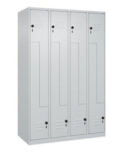 Garderobenschrank Classic PLUS Bodengleiter 1200mm lichtgrau/lichtgrau 8Abt. C+P