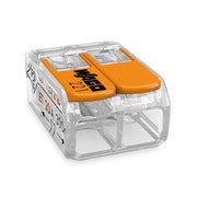 WAGO Compact-Verbindungsklemme 2-Leiter bis 4mm2, transp., (VPE:100 St.) je St.