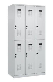 Wardrobe cabinet Evolo PLUS floor glides 900mm light grey/light grey 6 comp.C+P