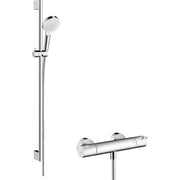 Hansgrohe Brausekombi Crometta Vario Ecostat 1001 CL / Unica 900mm weiß/chrom