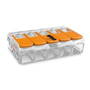 WAGO Compact-Verbindungsklemme 5-Leiter bis 4mm2, transp., (VPE: 25St.) je St.
