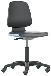 Arbeitsdrehstuhl Labsit Rl.Sitzschale blau Integralschaum schwarz 450-650mm