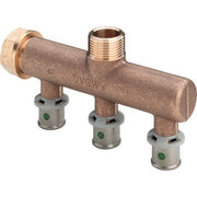 VIEGA Verteiler SANFIX P 2126.07 16mm x 3/4 - 3fach Rotguss