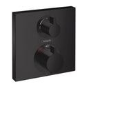 HG Thermostat Unterputz Ecostat Square Fertigset 2 Verbraucher mattschwarz