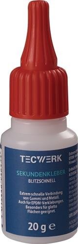 Superglue lightning fast 20g clear bottle TECWERK