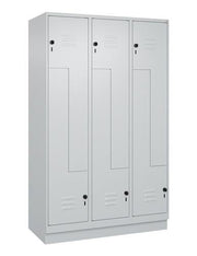 Garderobenschrank Classic PLUS Sockel 1200mm lichtgrau/lichtgrau 6 Abt. C+P